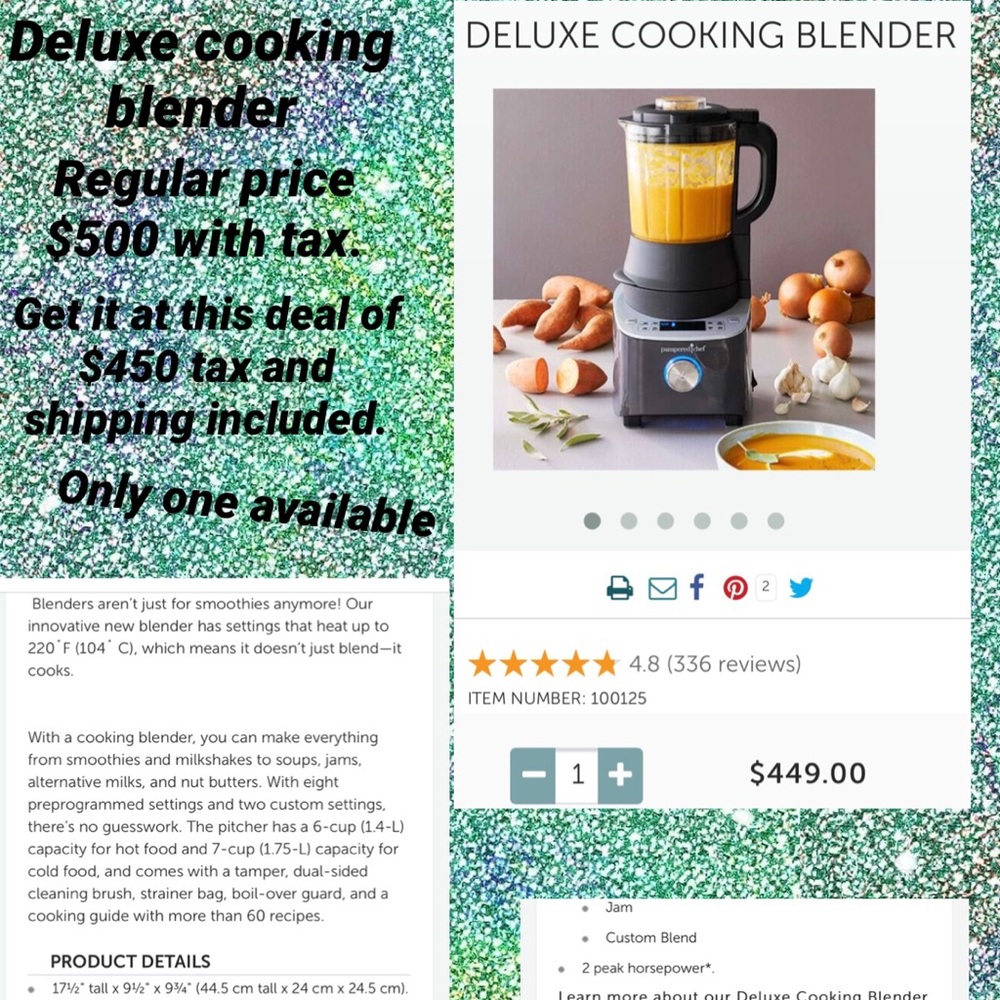 Pampered chef cooking blender